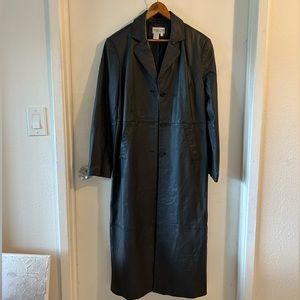 Vintage Newport News leather trench coat